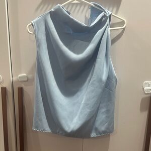 SHEIN Light Blue Sleeveless Blouse